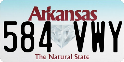 AR license plate 584VWY
