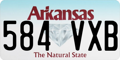 AR license plate 584VXB