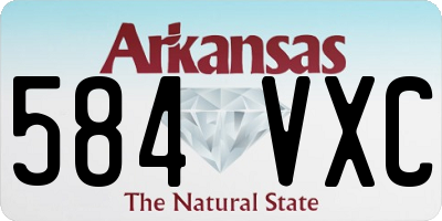 AR license plate 584VXC