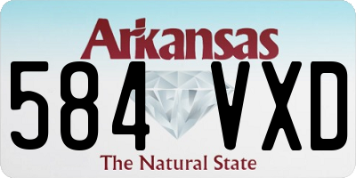 AR license plate 584VXD