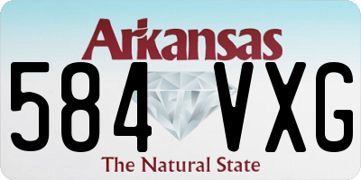 AR license plate 584VXG