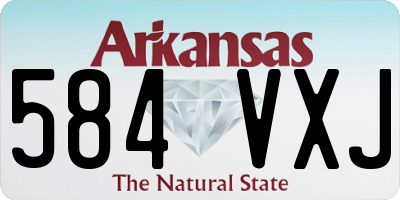 AR license plate 584VXJ