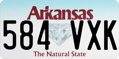 AR license plate 584VXK