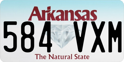 AR license plate 584VXM