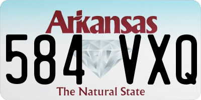 AR license plate 584VXQ