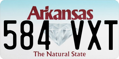 AR license plate 584VXT