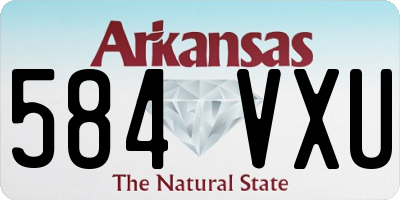 AR license plate 584VXU