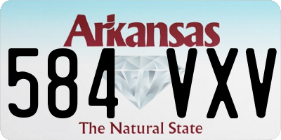 AR license plate 584VXV