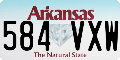 AR license plate 584VXW