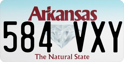 AR license plate 584VXY