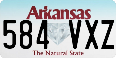 AR license plate 584VXZ