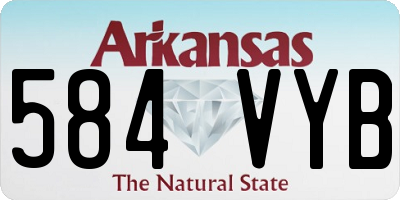AR license plate 584VYB
