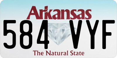 AR license plate 584VYF