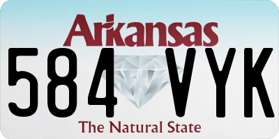 AR license plate 584VYK