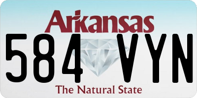 AR license plate 584VYN