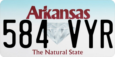AR license plate 584VYR