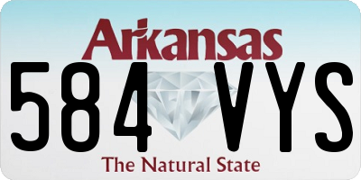 AR license plate 584VYS