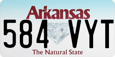 AR license plate 584VYT