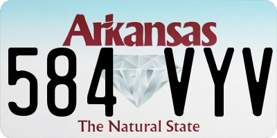 AR license plate 584VYV