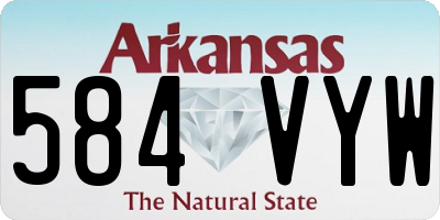 AR license plate 584VYW