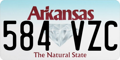 AR license plate 584VZC