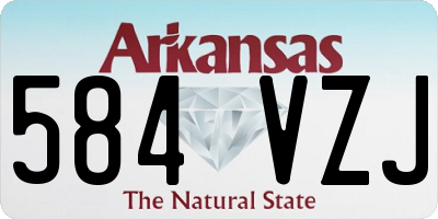 AR license plate 584VZJ