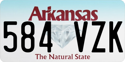 AR license plate 584VZK