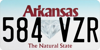 AR license plate 584VZR