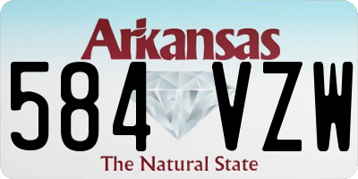 AR license plate 584VZW