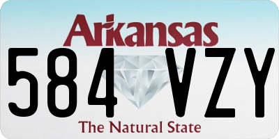 AR license plate 584VZY