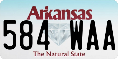 AR license plate 584WAA