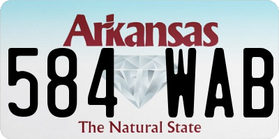 AR license plate 584WAB