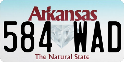 AR license plate 584WAD