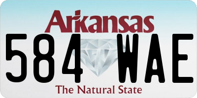 AR license plate 584WAE