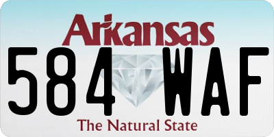 AR license plate 584WAF