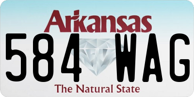 AR license plate 584WAG