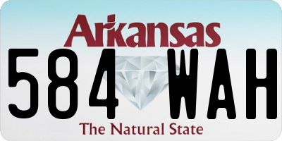AR license plate 584WAH