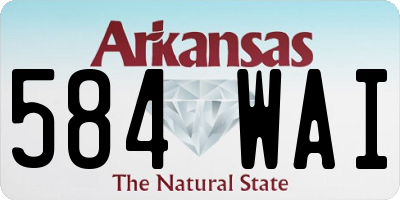 AR license plate 584WAI