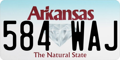 AR license plate 584WAJ