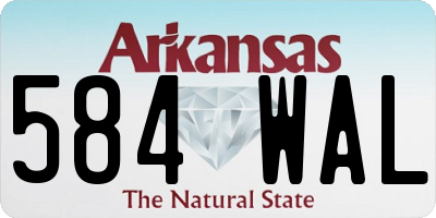 AR license plate 584WAL