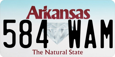 AR license plate 584WAM