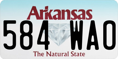 AR license plate 584WAO
