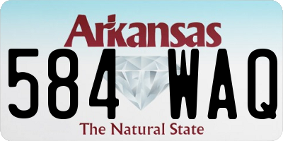 AR license plate 584WAQ
