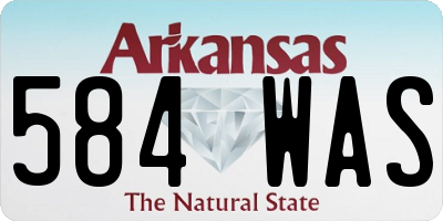AR license plate 584WAS