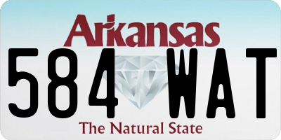 AR license plate 584WAT
