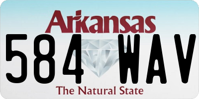 AR license plate 584WAV