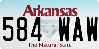 AR license plate 584WAW