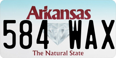 AR license plate 584WAX