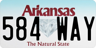 AR license plate 584WAY