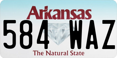 AR license plate 584WAZ